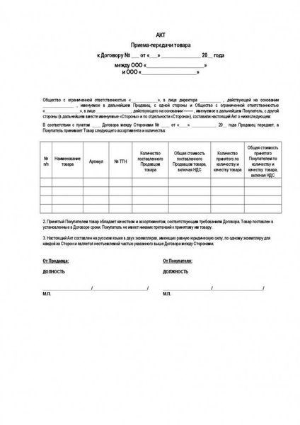 Причины оформления акта М-7