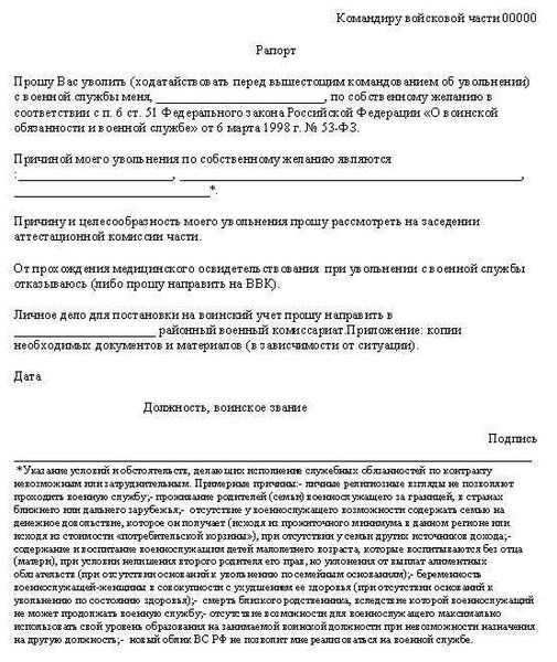 Как разорвать контракт военнослужащему по собственному желанию